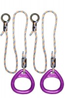 Детские гимнастические кольца треугольные  для ДСК фиолетовые КГ02В - магазин СпортДоставка. Спортивные товары интернет магазин в Бийске 