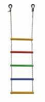Детская веревочная лестница для ДСК 5 перекладин цвет радуга ЛВ5-3В - магазин СпортДоставка. Спортивные товары интернет магазин в Бийске 